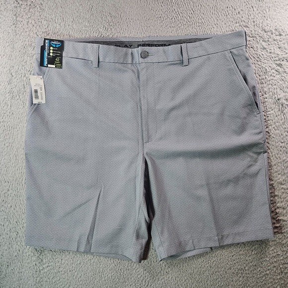 NWT Roundtree & Yorke Performance Shorts Men 42 x 9" Classic Fit Pattern Gray‎ - Picture 1 of 9